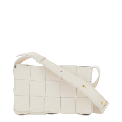 Cassette Small Lambskin Crossbody Bags - White