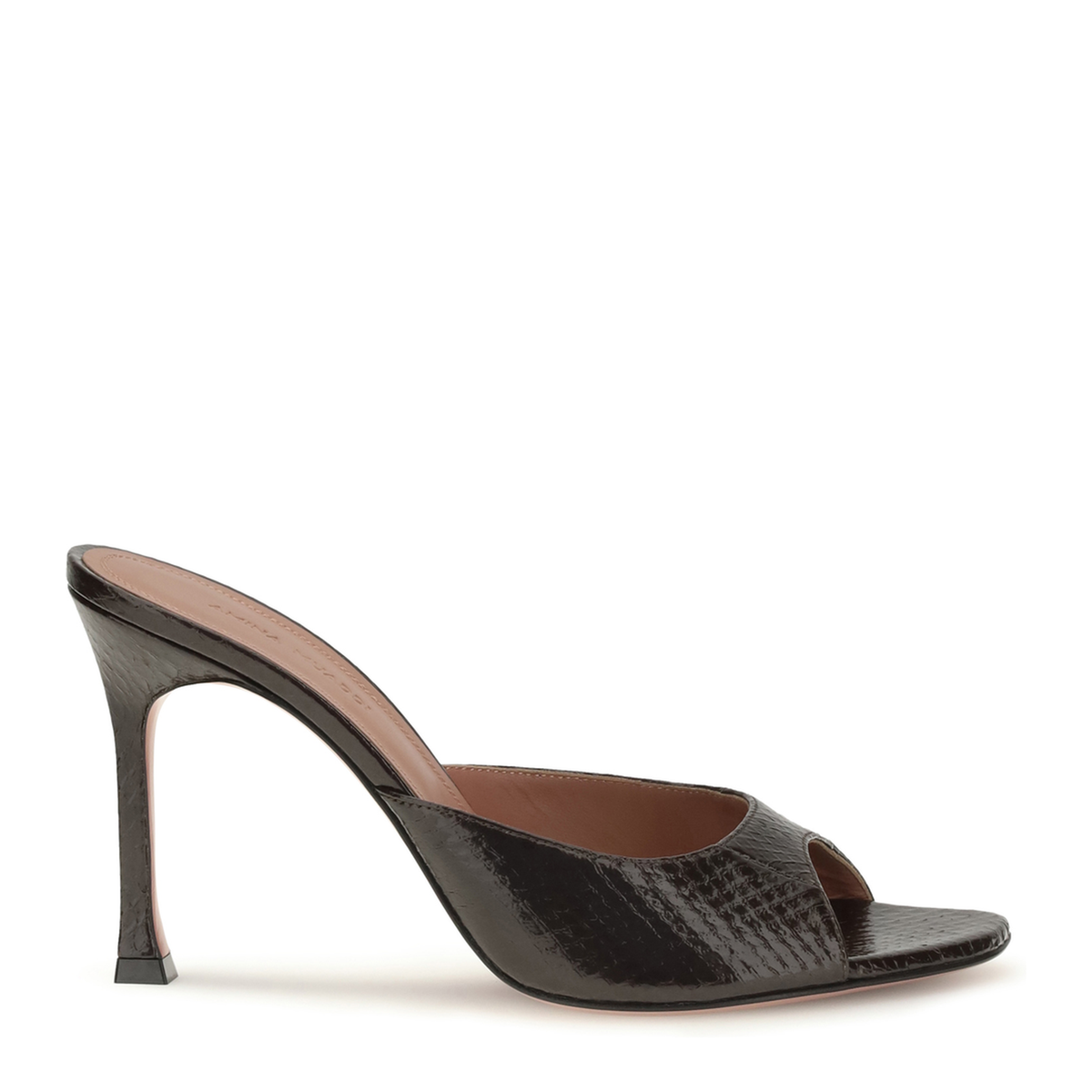 MAYFEYR - Amina Muaddi - Alexa Croc Effect Sandals - 18S366585ALESHINYCOFFE