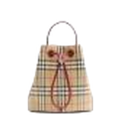 Check Mini Bucket Bag - Archive Beige