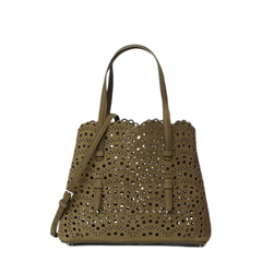 Mina 25 Calf Suede Tote - Terracotta Brown