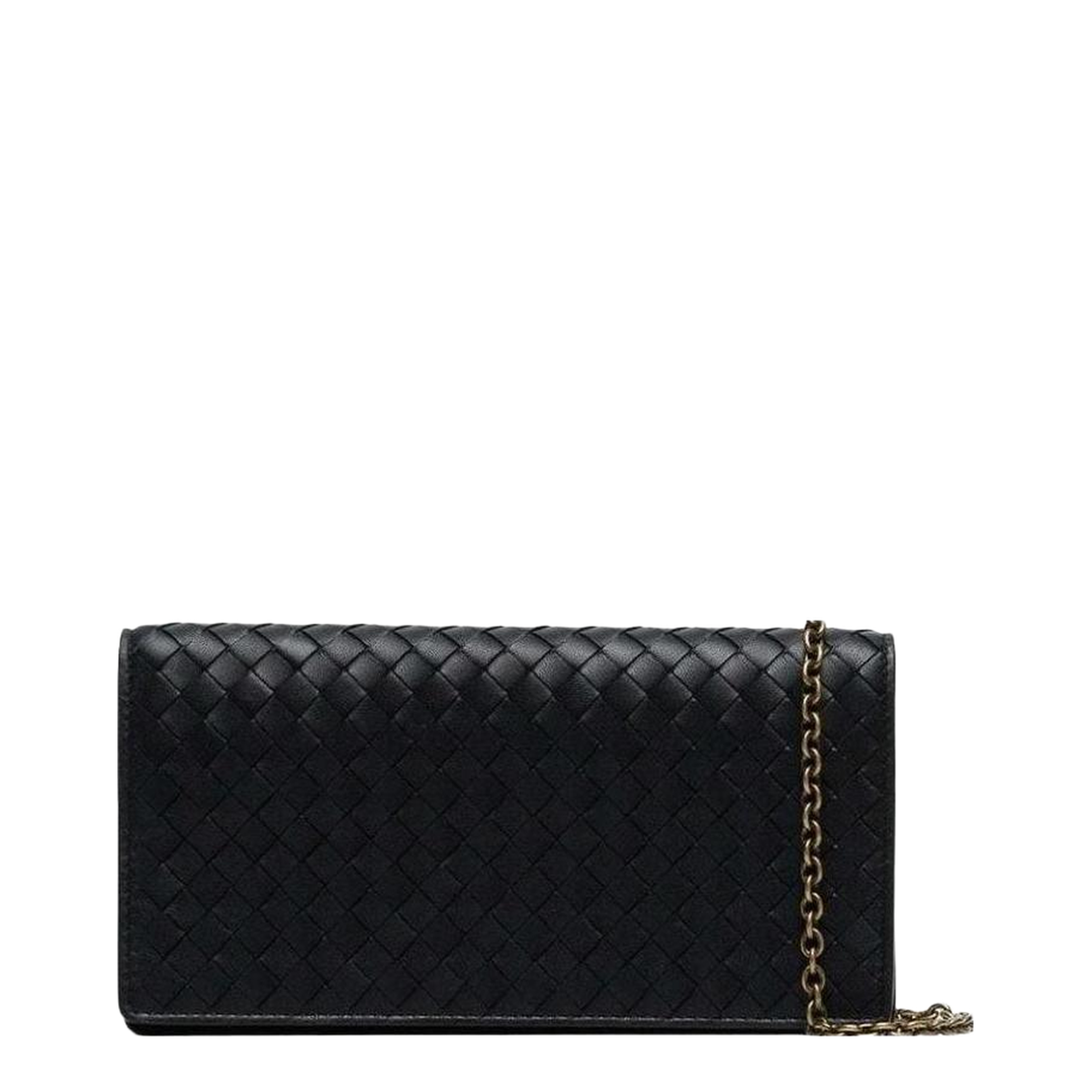 Intrecciato Shoulder Bag Black