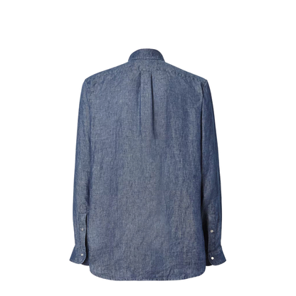 MAYFEYR - Fendi - Comfort Fit Chambray Shirt With Embroidery - FS1296AVZG