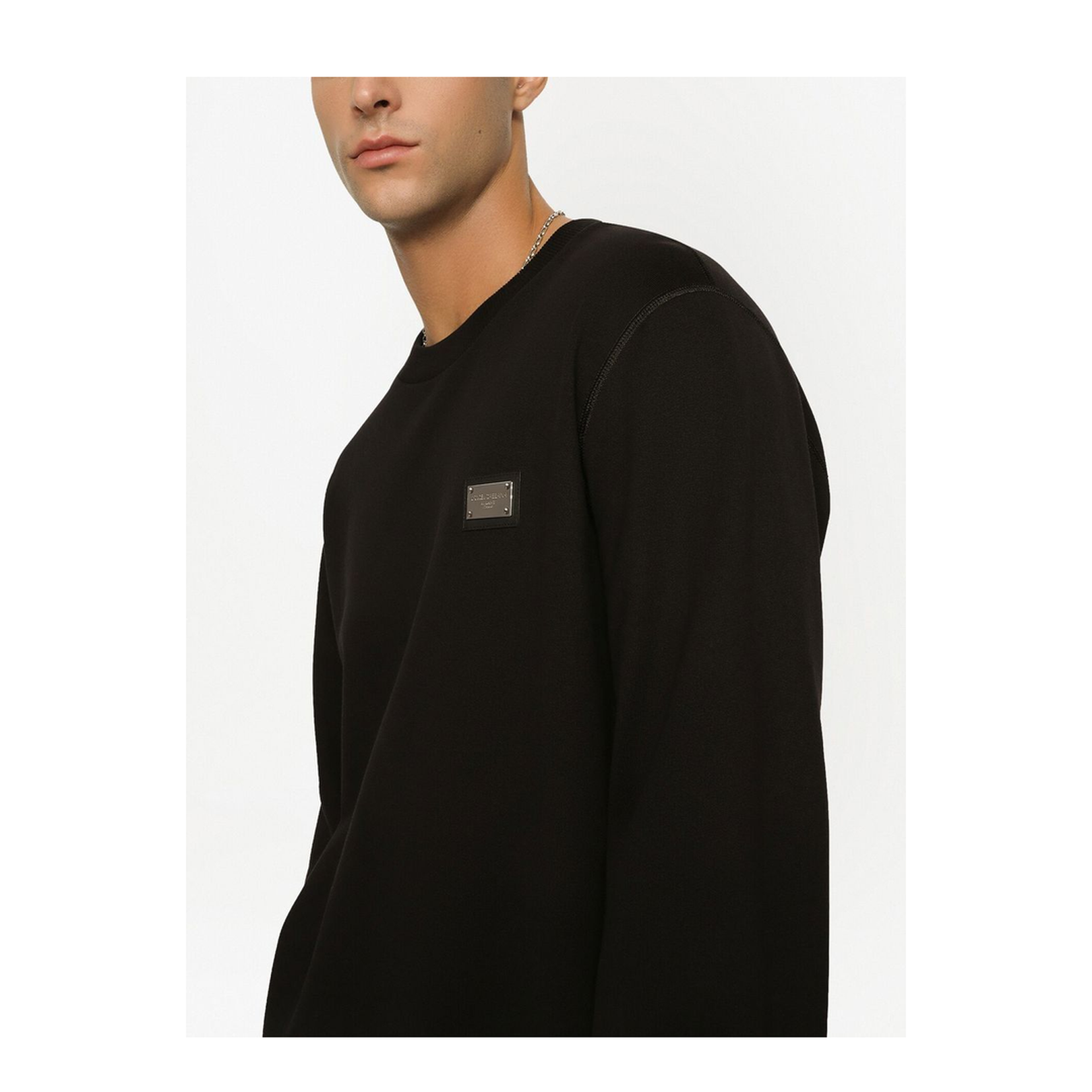 Jersey Sweatshirt with Branded Tag