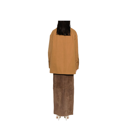 Faux Suede Leather Overshirt