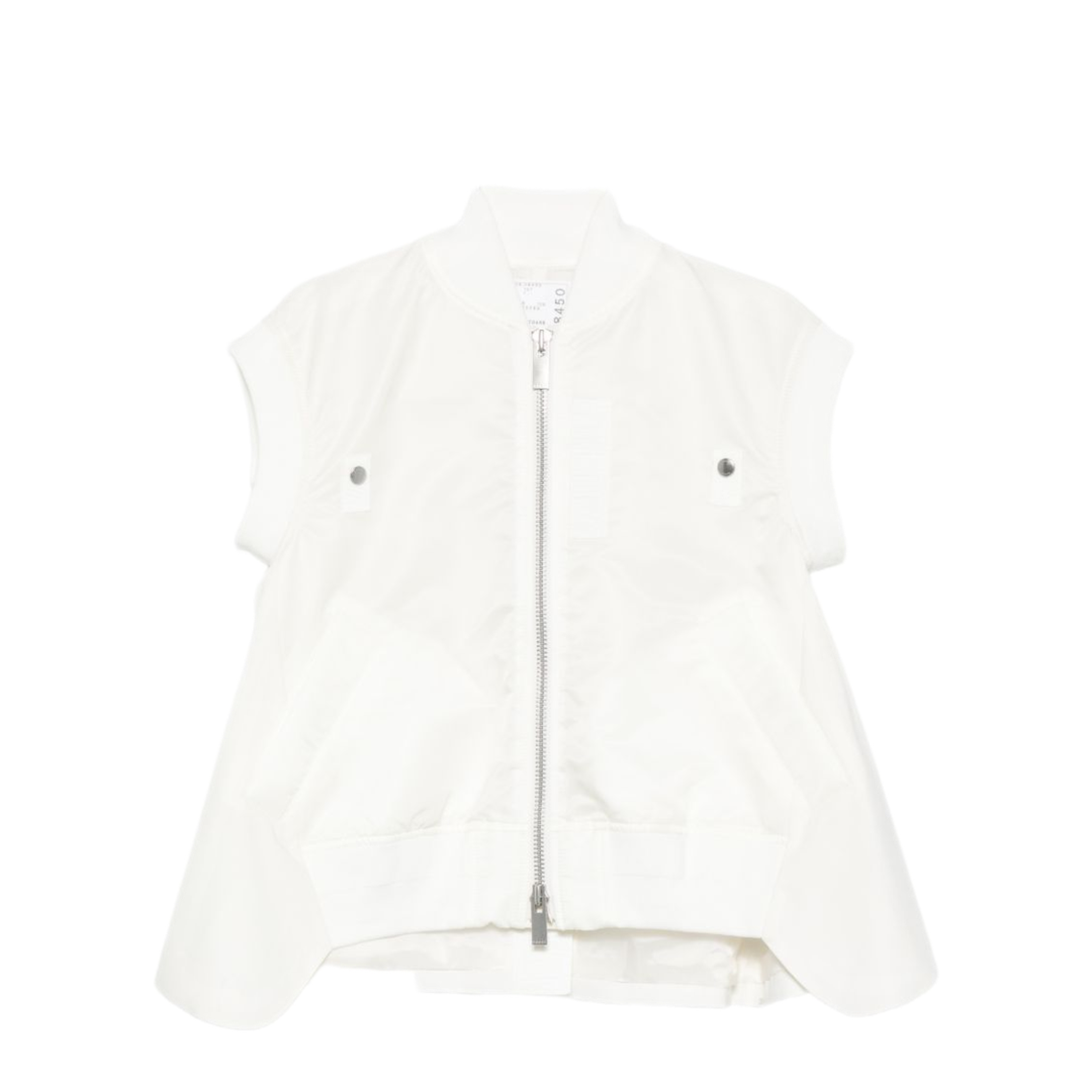 MAYFEYR - Sacai - White Zip Fastening Front Pockets Sweater - 2608450151
