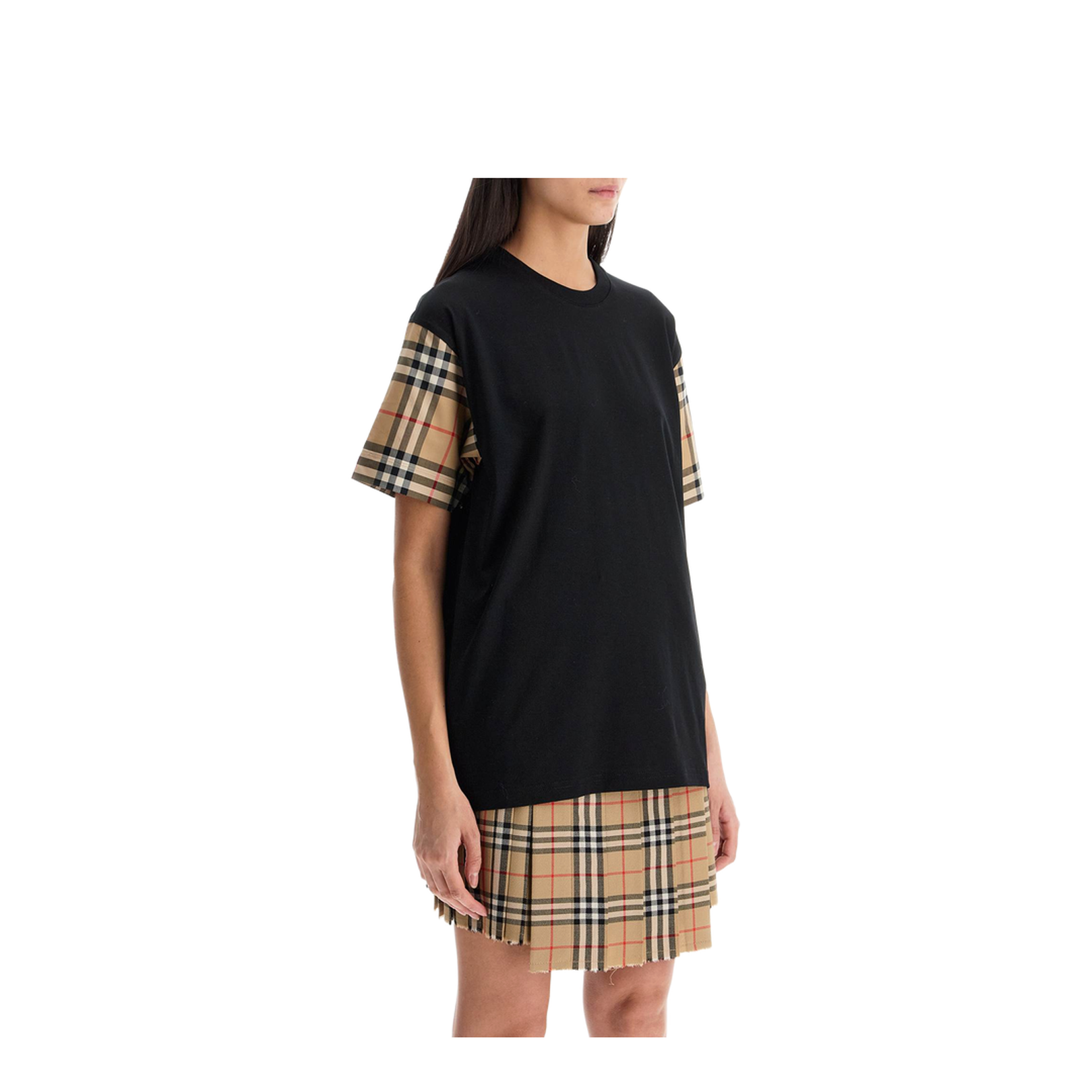 Check Cotton T-Shirt