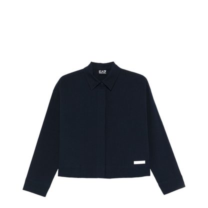 Oxford Blue Cropped Shirt