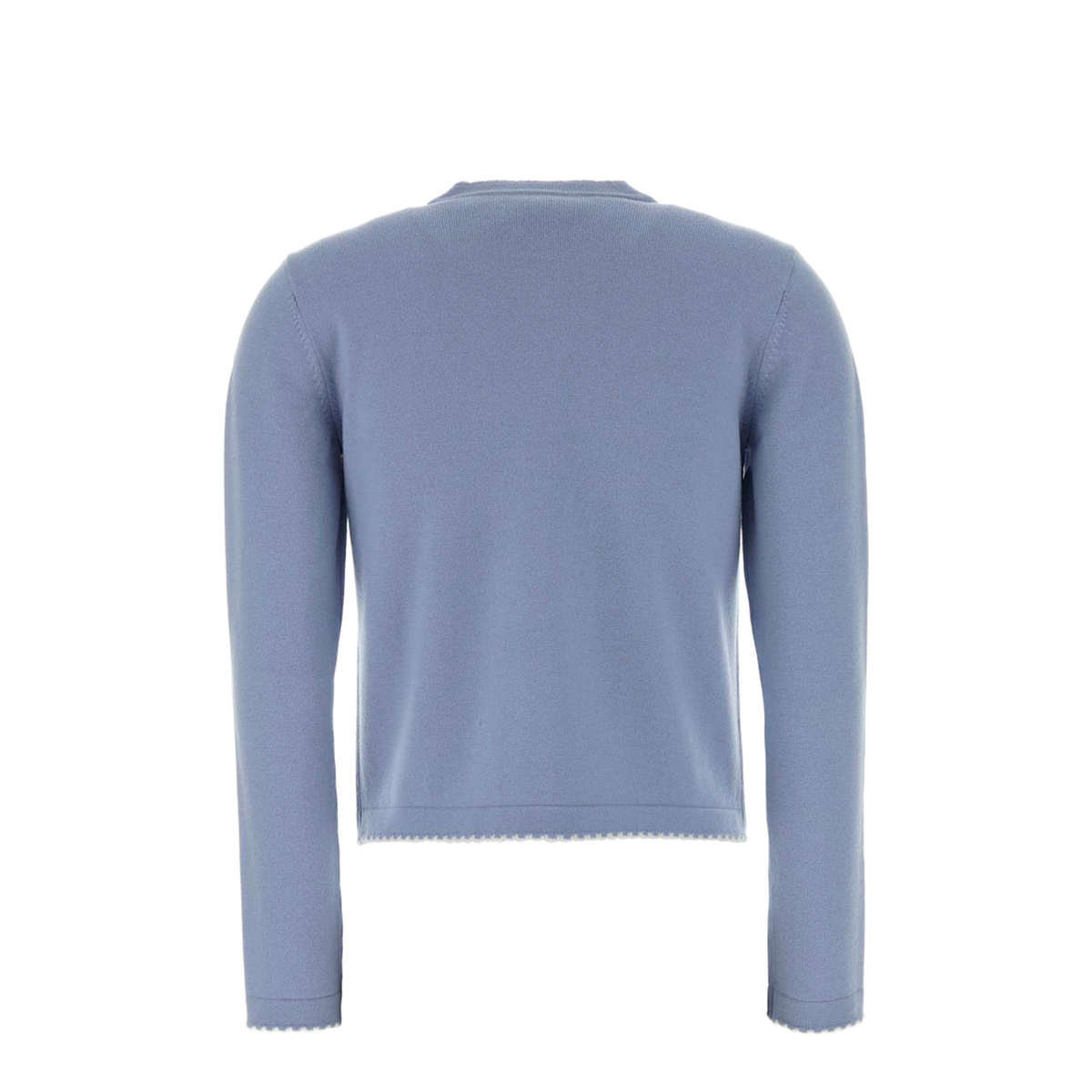 MAYFEYR - Tory Burch - Powder Blue Stretch Wool Blend Kendra Cardigan - 182317985