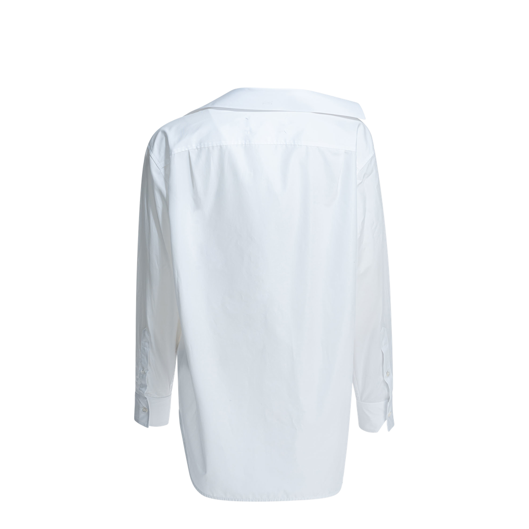 White Folded-Collar Shirt