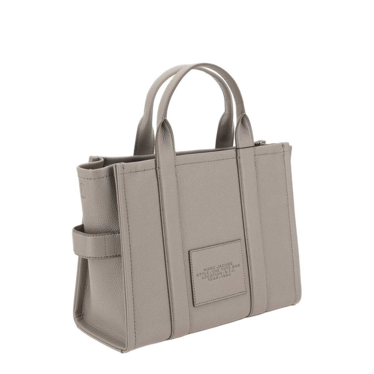 The Leather Medium Full-Grain Leather Tote Bag - Cement