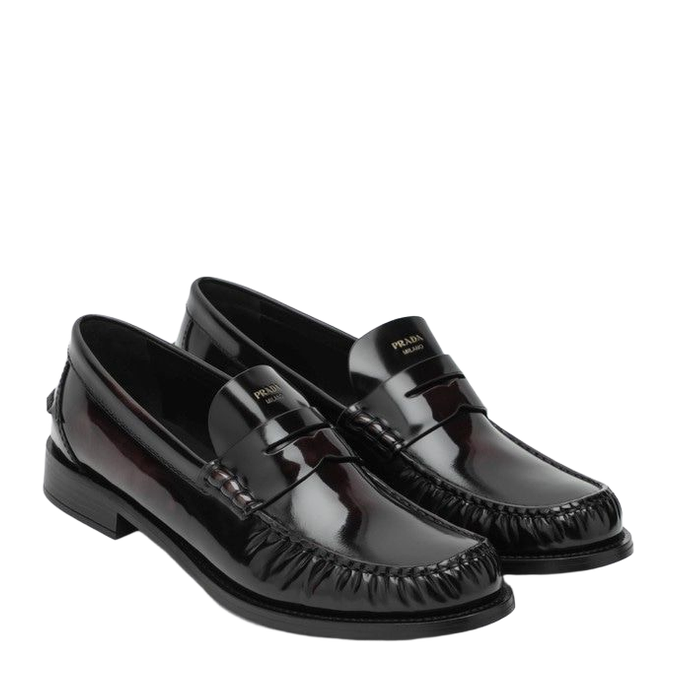 Brushed Leather Loafers Cordovan