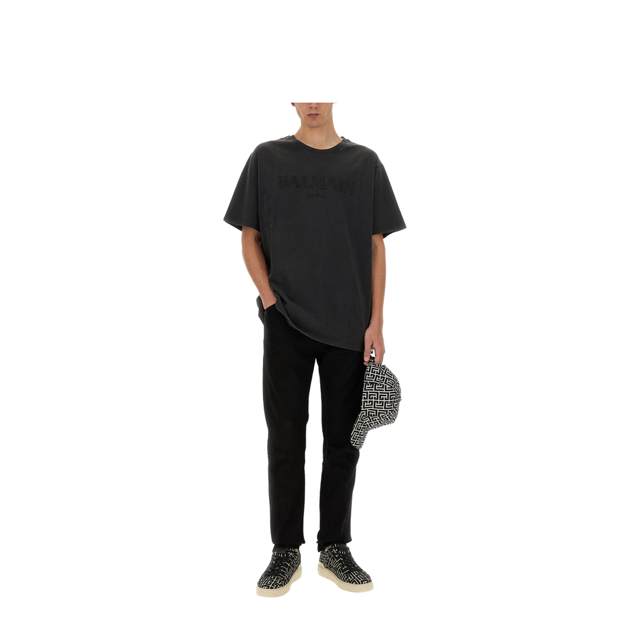 T-shirt with embroidered logo