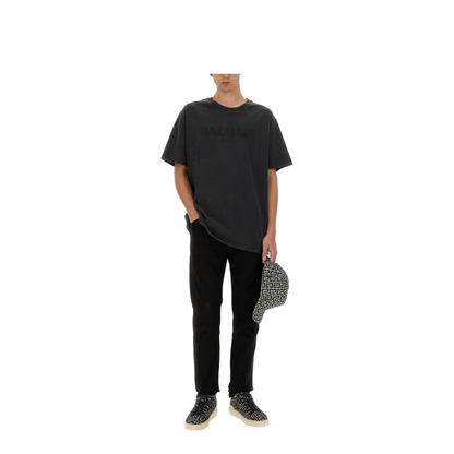 T-shirt with embroidered logo