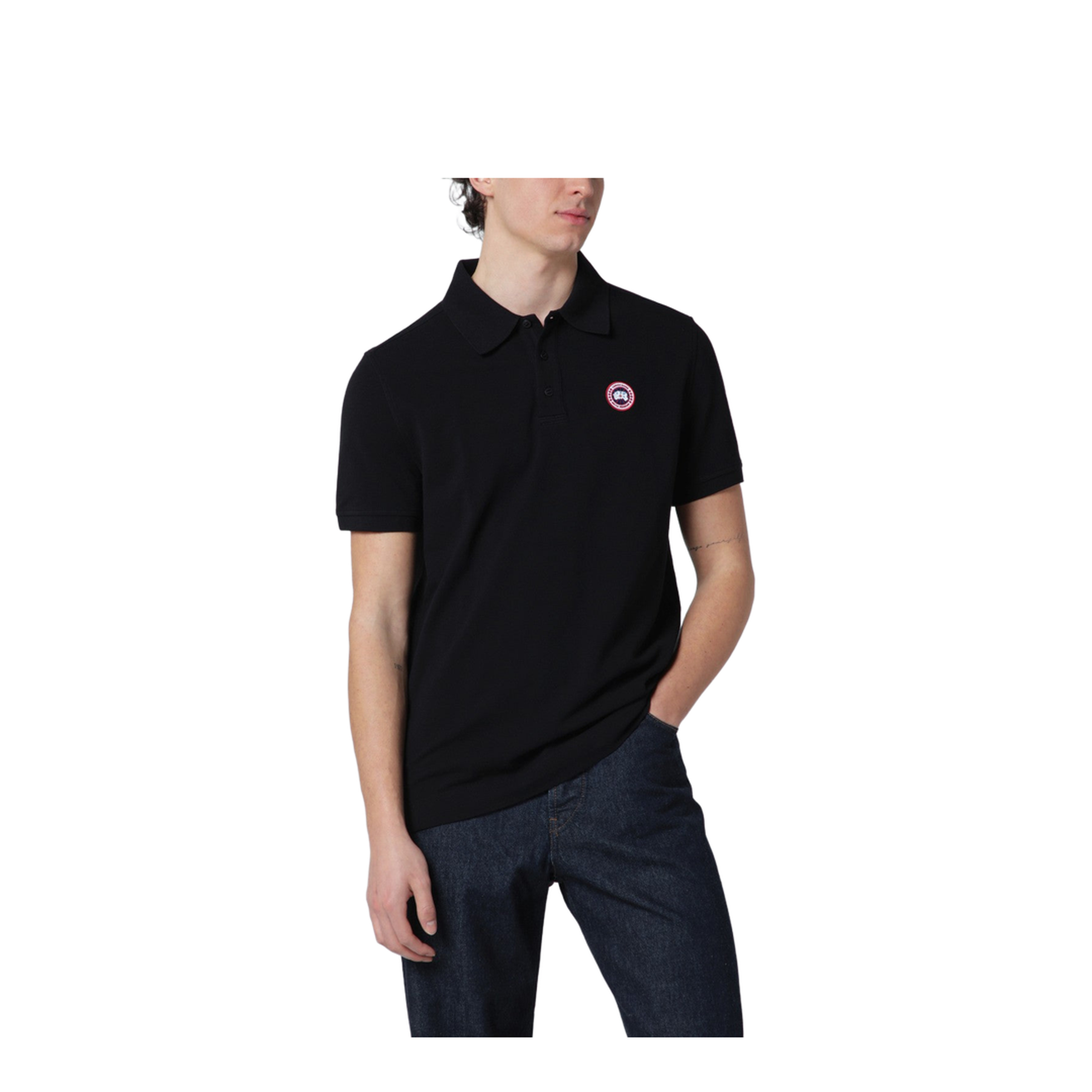 MAYFEYR - Canada Goose - Black Polo Shirt With Logo Patch - 1600MCO9061