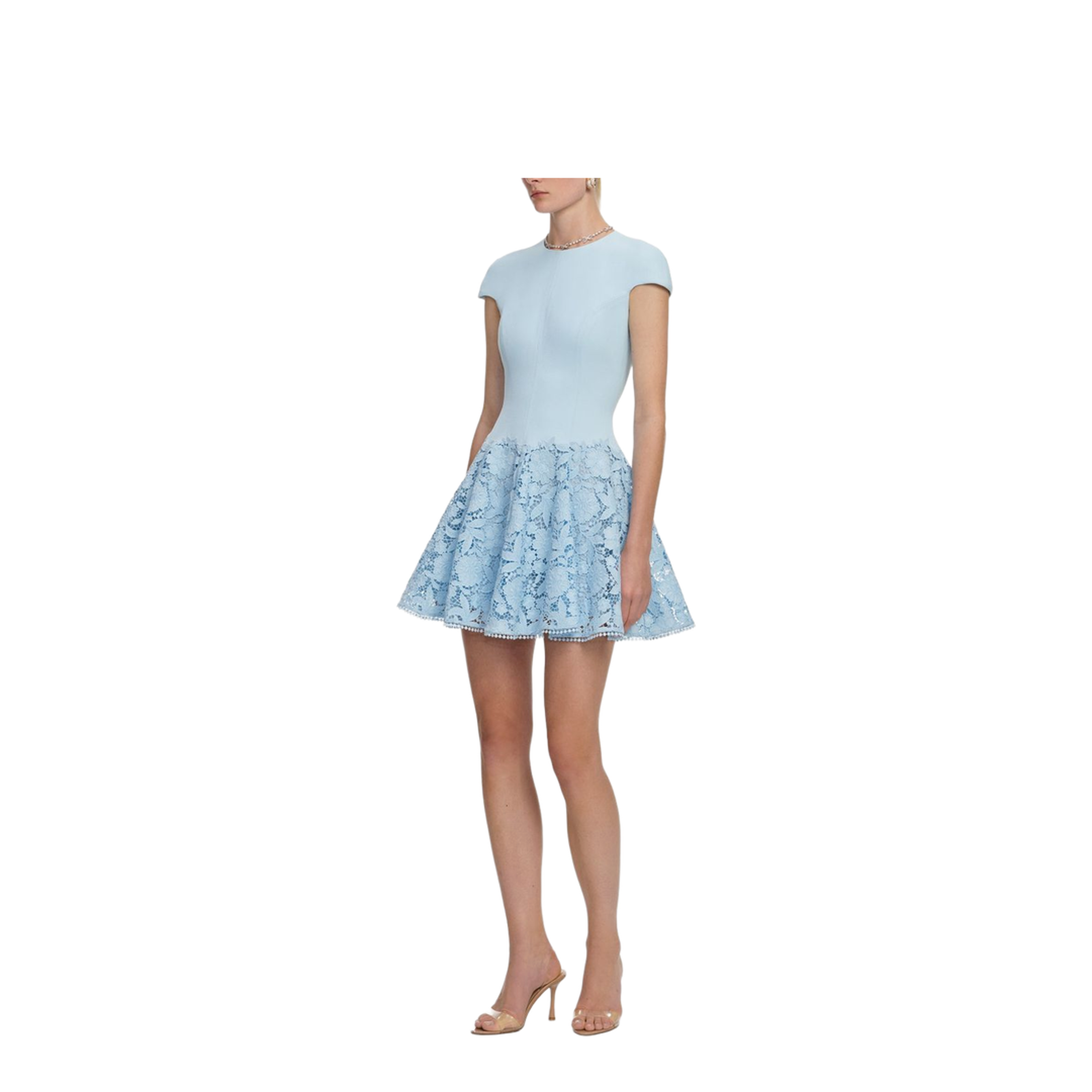MAYFEYR - Self Portrait - Clear Blue Dress - SS26-095S-BLBLUE