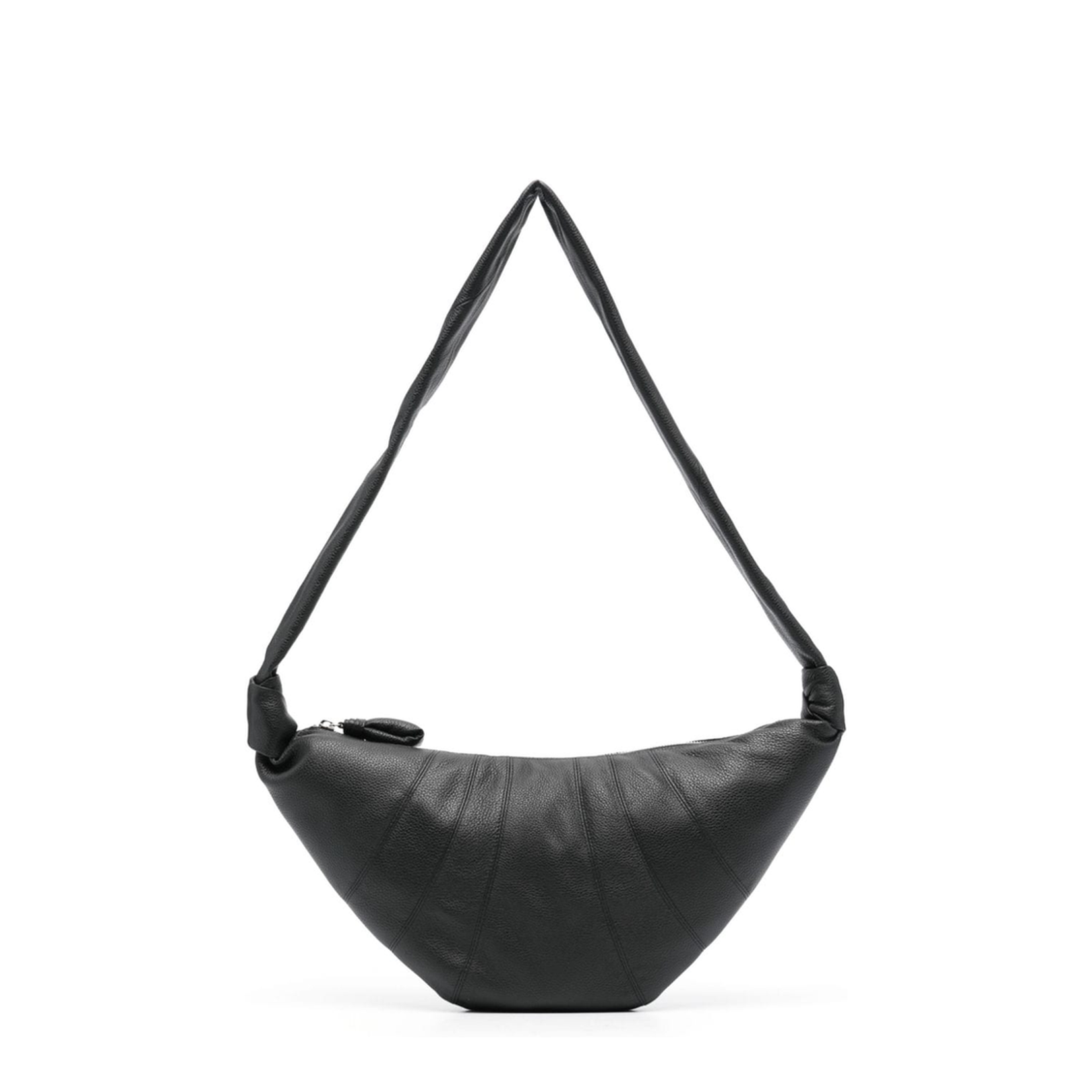 Fortune Croissant Bag Soft Grained Leather Black