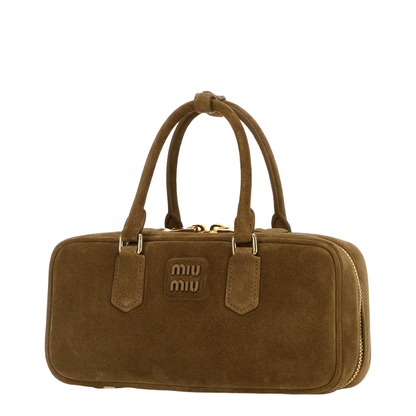 Brown Suede Arcadie Handbag
