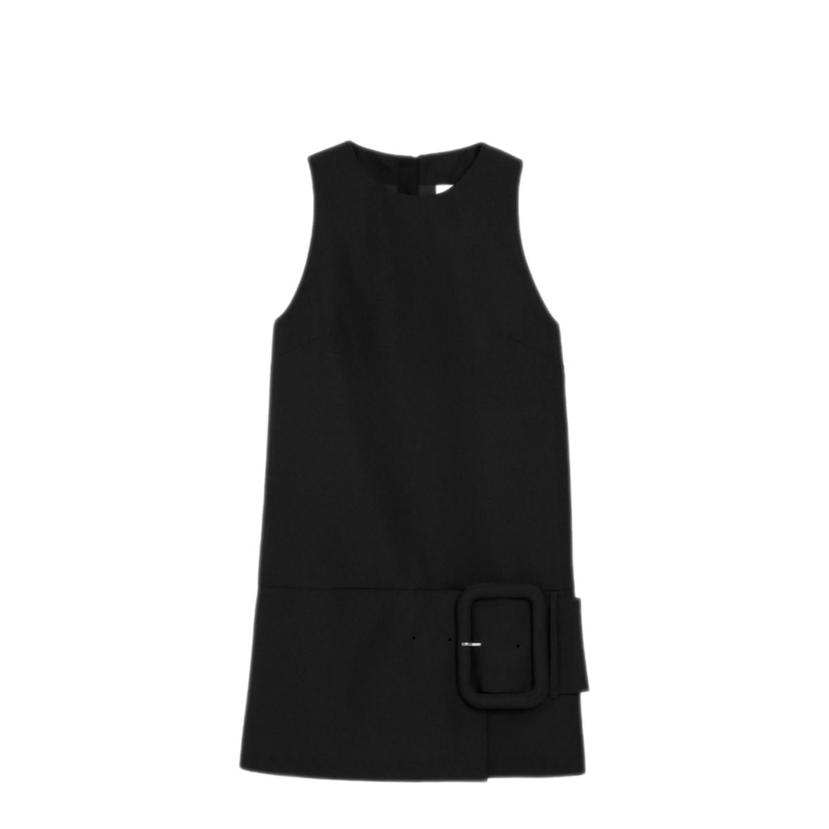 MAYFEYR - AMI - Mini Dress With Large Buckle Belt - FDR641WV0195001
