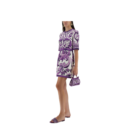 Majolica Print Mini Dress