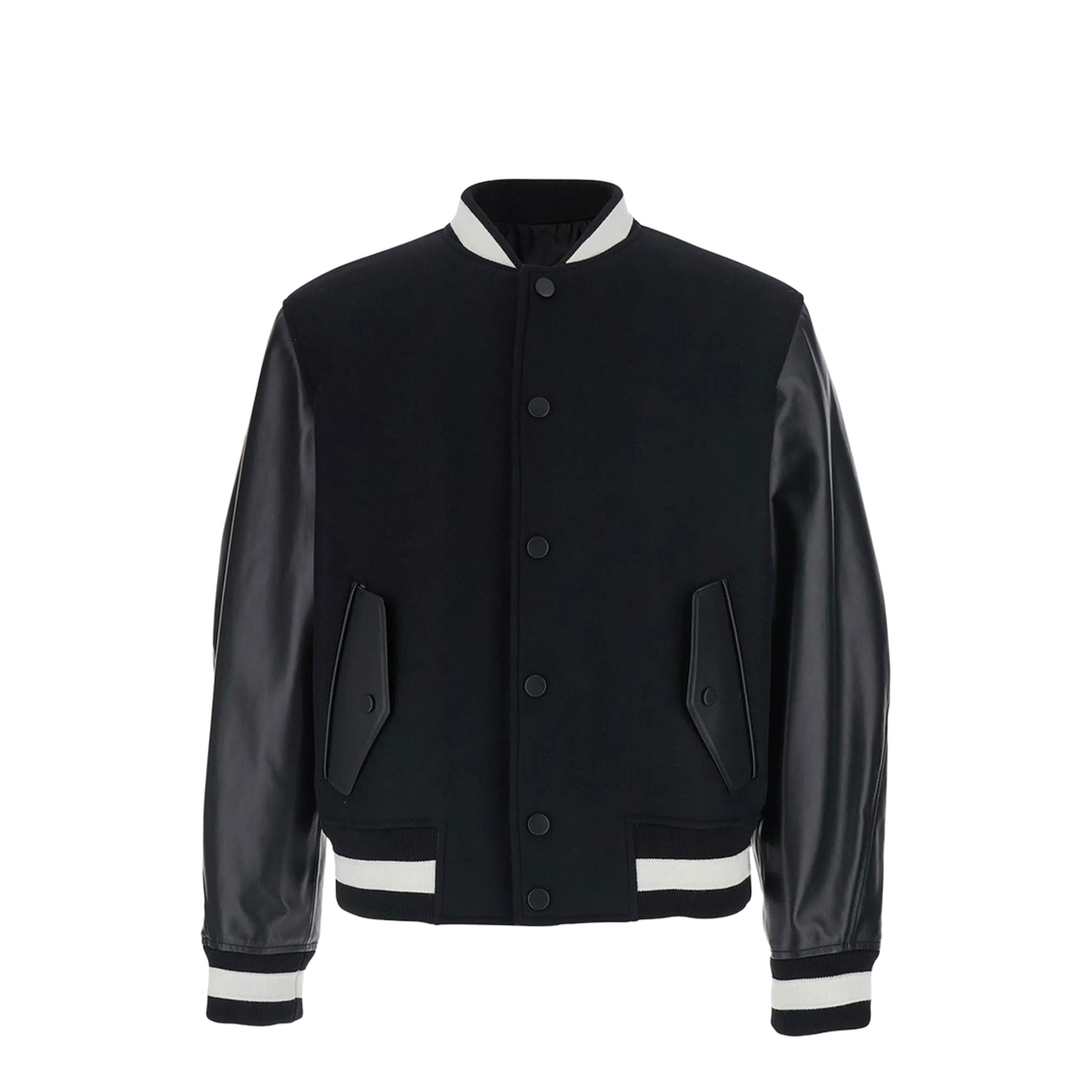 MAYFEYR - Givenchy - Wool And Leather Varsity Jacket - BM01JM6Y43