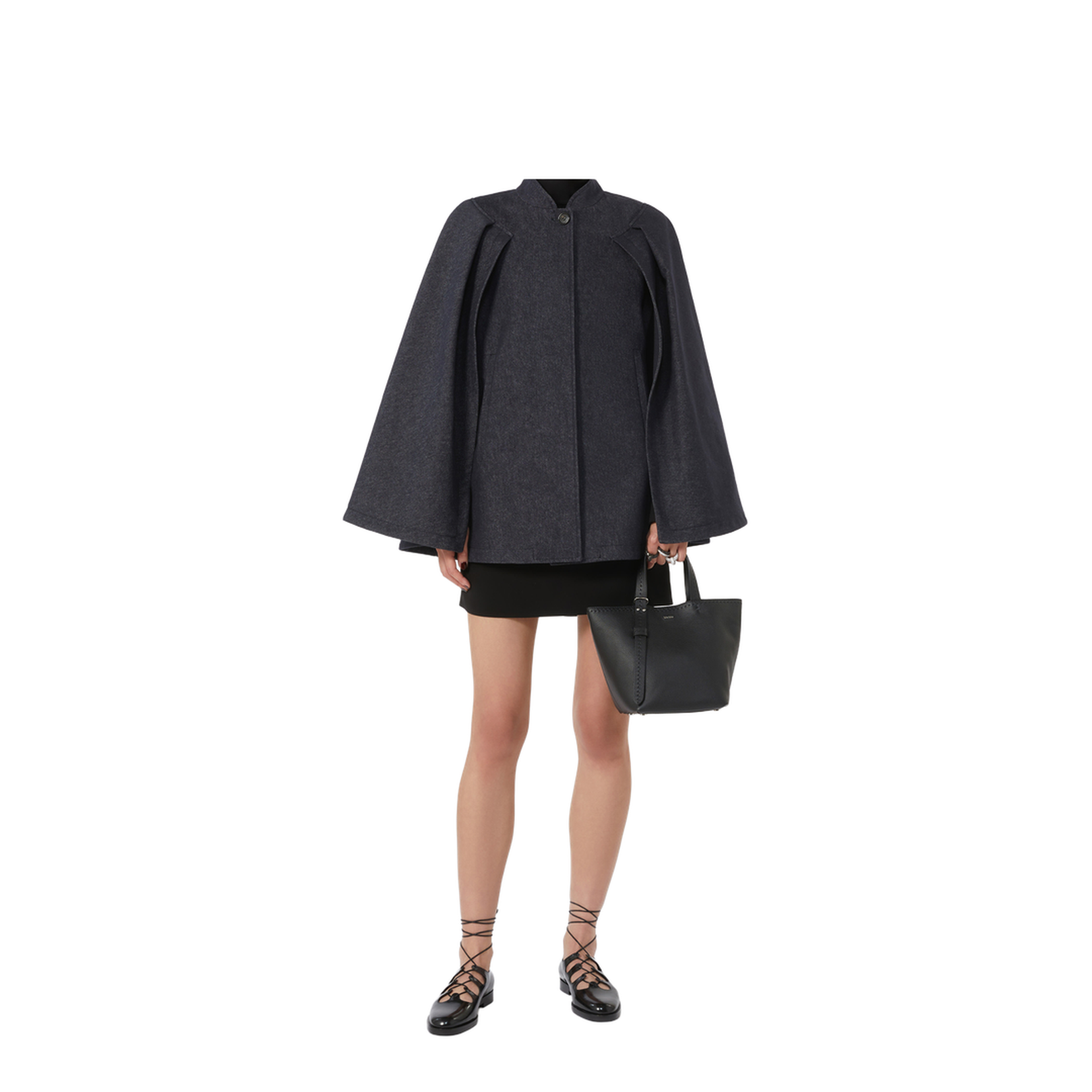 Extra-small leather Archetipo bag, black