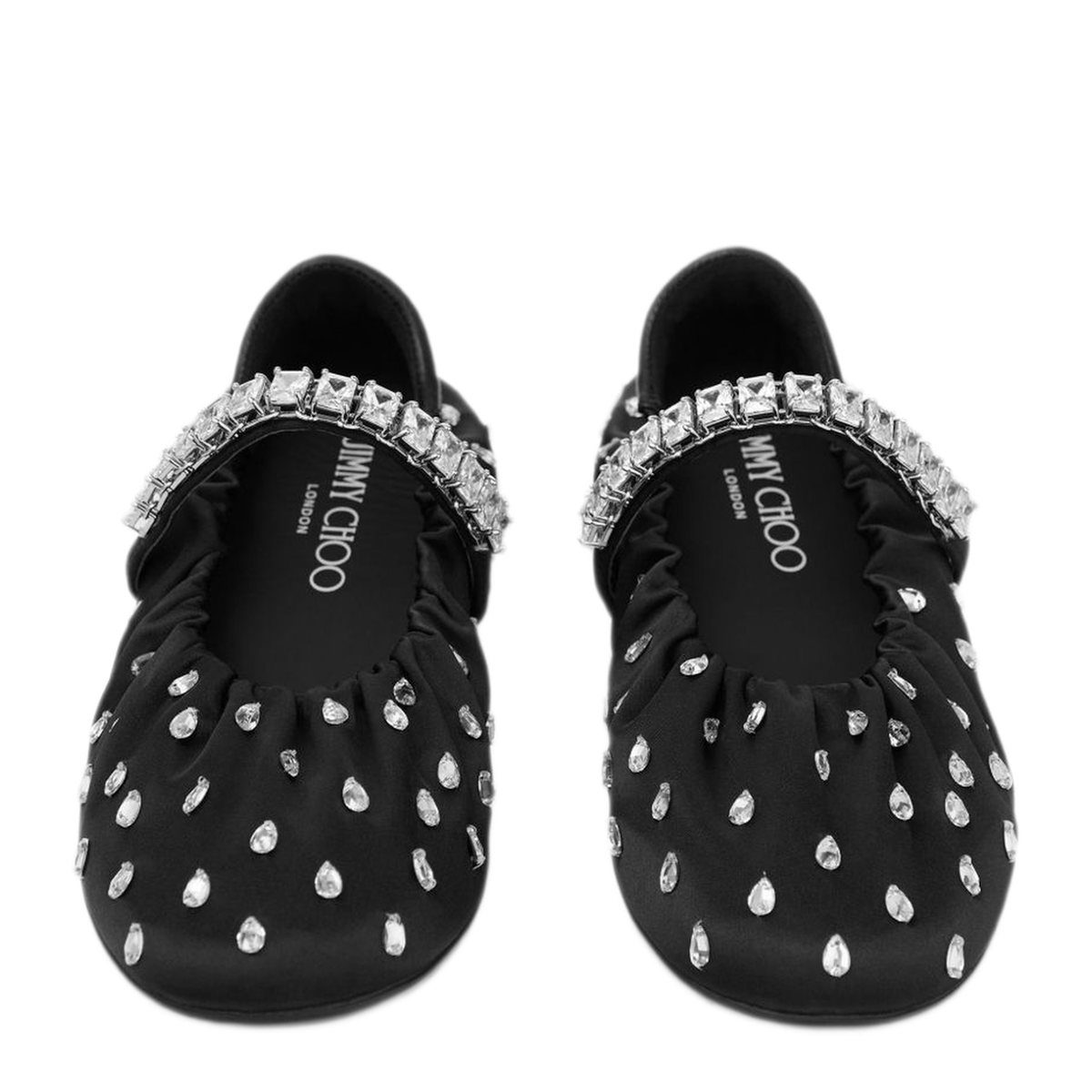 MAYFEYR - Jimmy Choo - Flat Shoes Black - JADEBALLERINAQEPBLACK/CRYSTAL