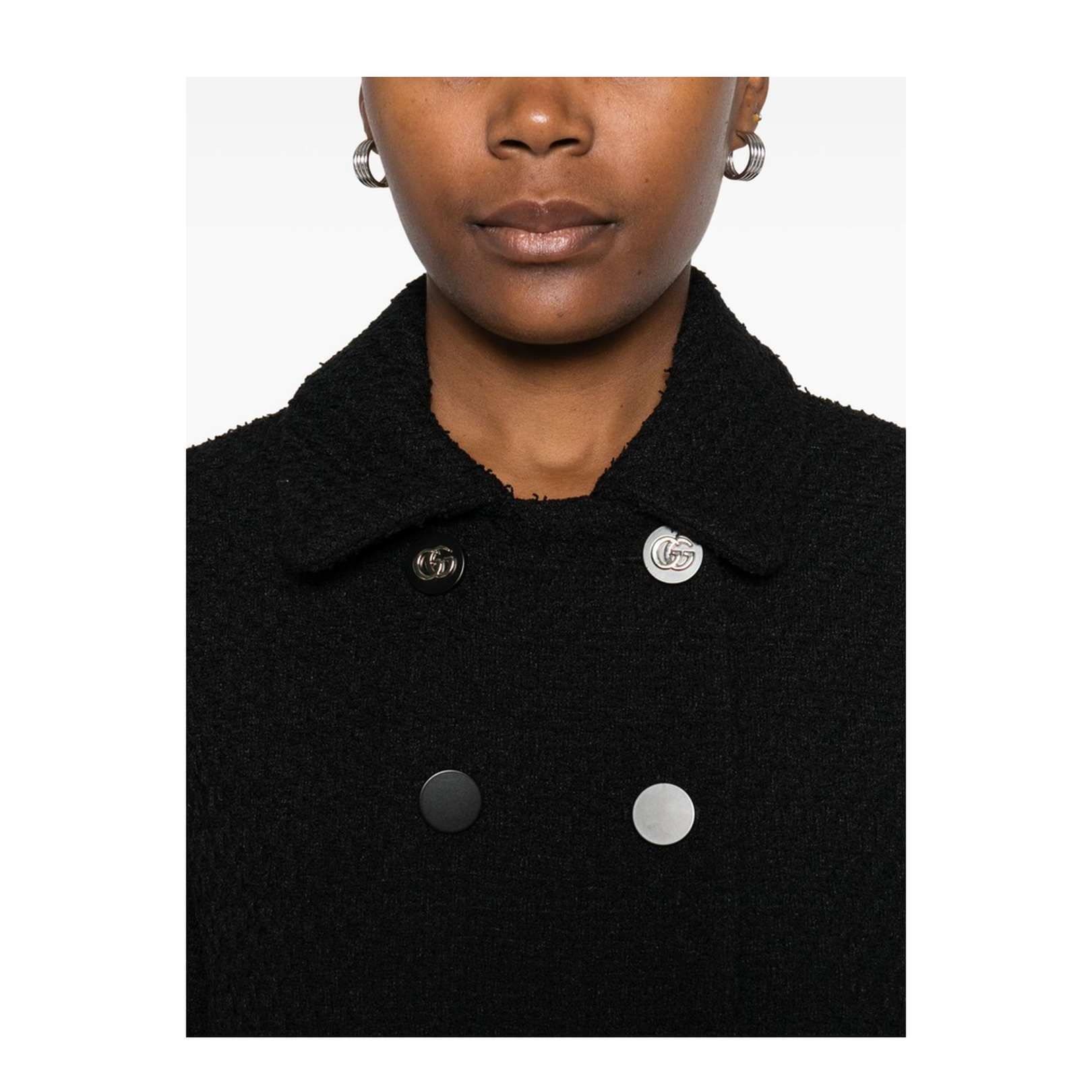 Wool Tweed Double-Breasted Blazer