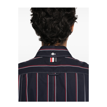 MAYFEYR - Thom Browne - Rwb-Stripe Mini Wide Shirt Dress - FDSE88AF0658415