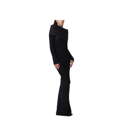 MAYFEYR - Entire Studios - Black Long Wool Dress - ESW-W25-6022WOBL