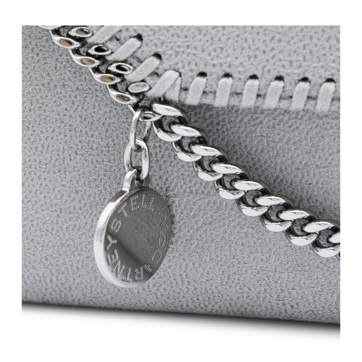 Falabella Continental Wallet With Chain - Light Grey