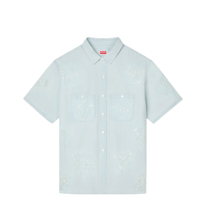 MAYFEYR - Kenzo - Embroidered Short Sleeve Shirt - FG55DC1047F0DY