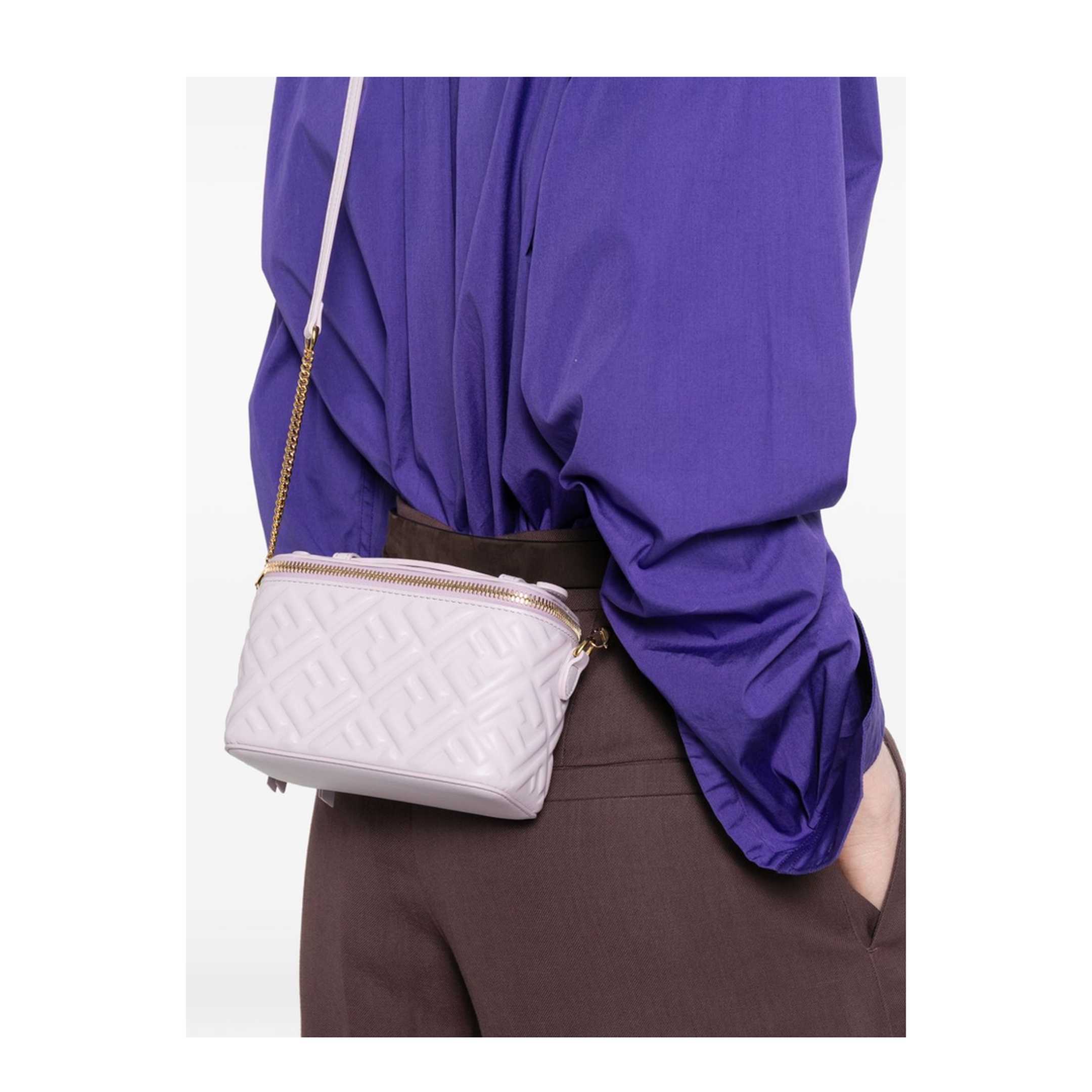 Vanity Mini Nappa Leather Crossbody - Anemone Purple