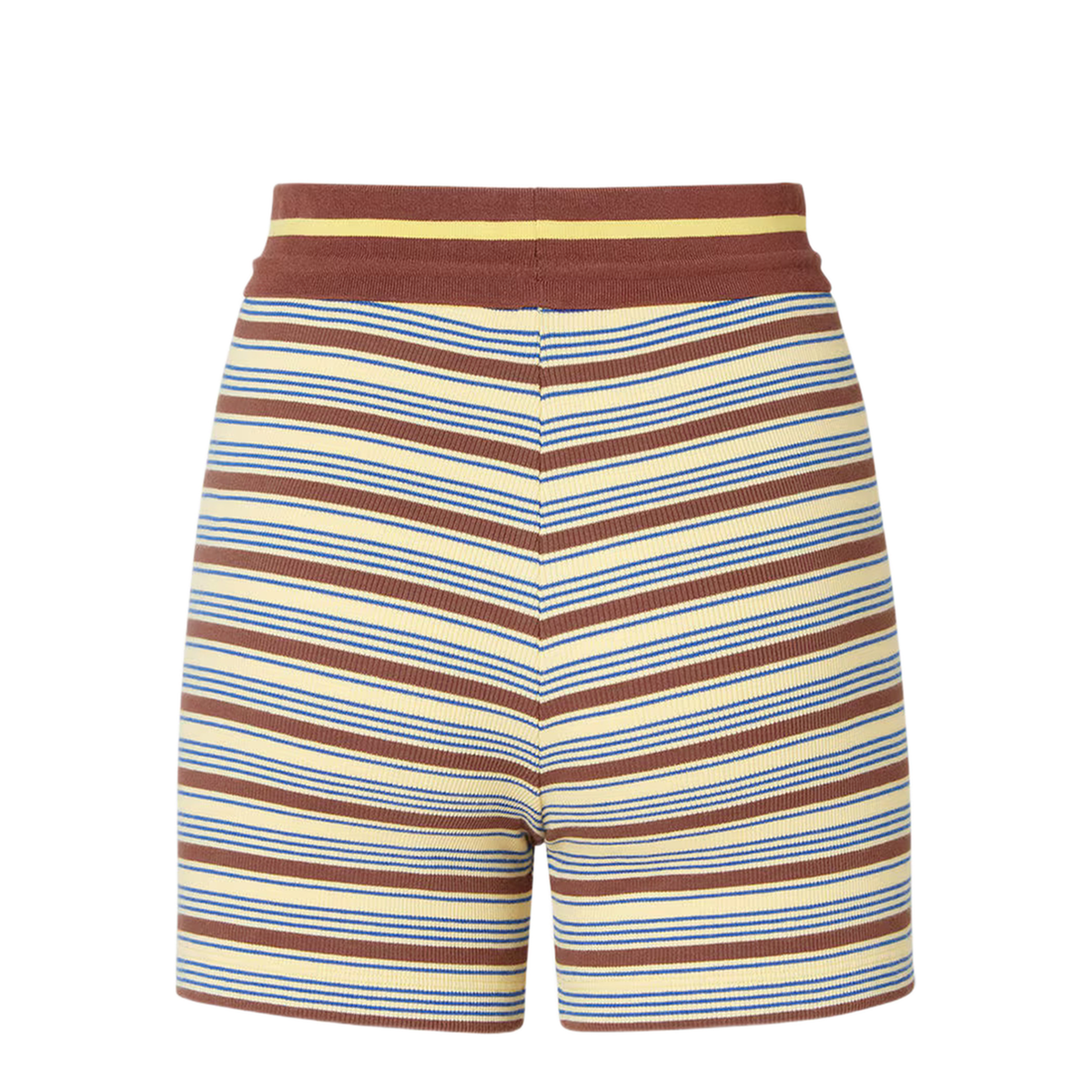 Multicolor Striped Cotton Knit Shorts