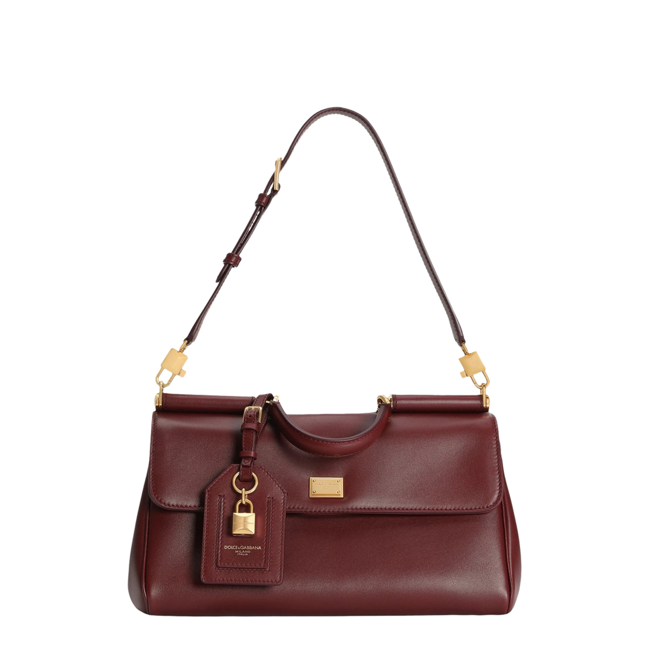Sicily Handbag in Burgundy Leather