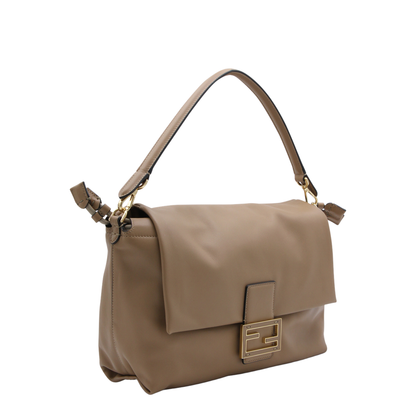 Baguette Large Leather Top Handle Bags - Brown