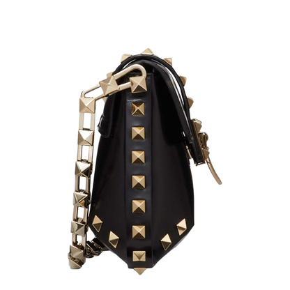 Garavani Rockstud Shoulder Bag in Brushed Leather