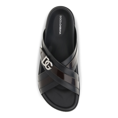 MAYFEYR - Dolce & Gabbana - Smooth Calf Leather Slide Sandals - A80624A0765