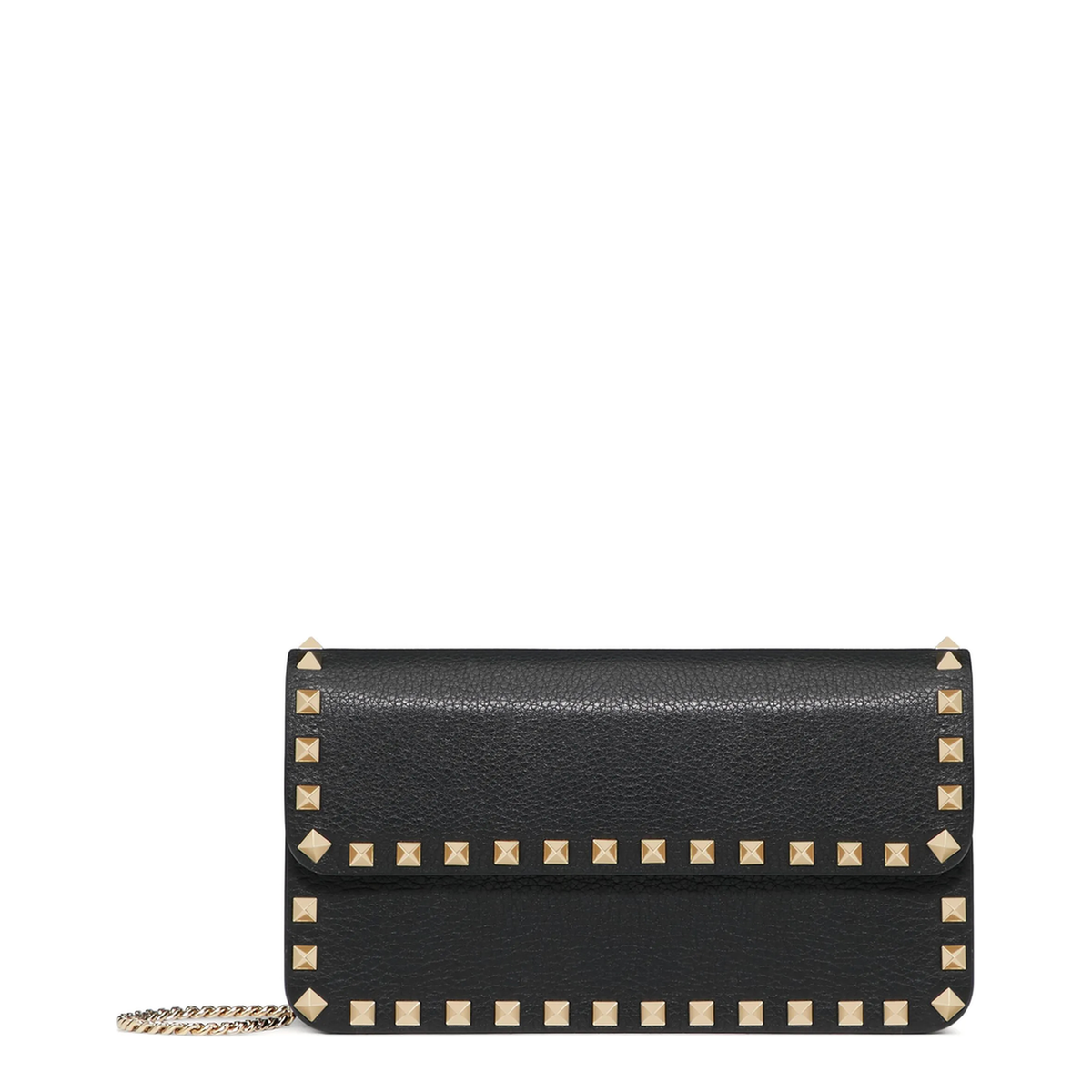 Pouch With Black Rockstud Chain