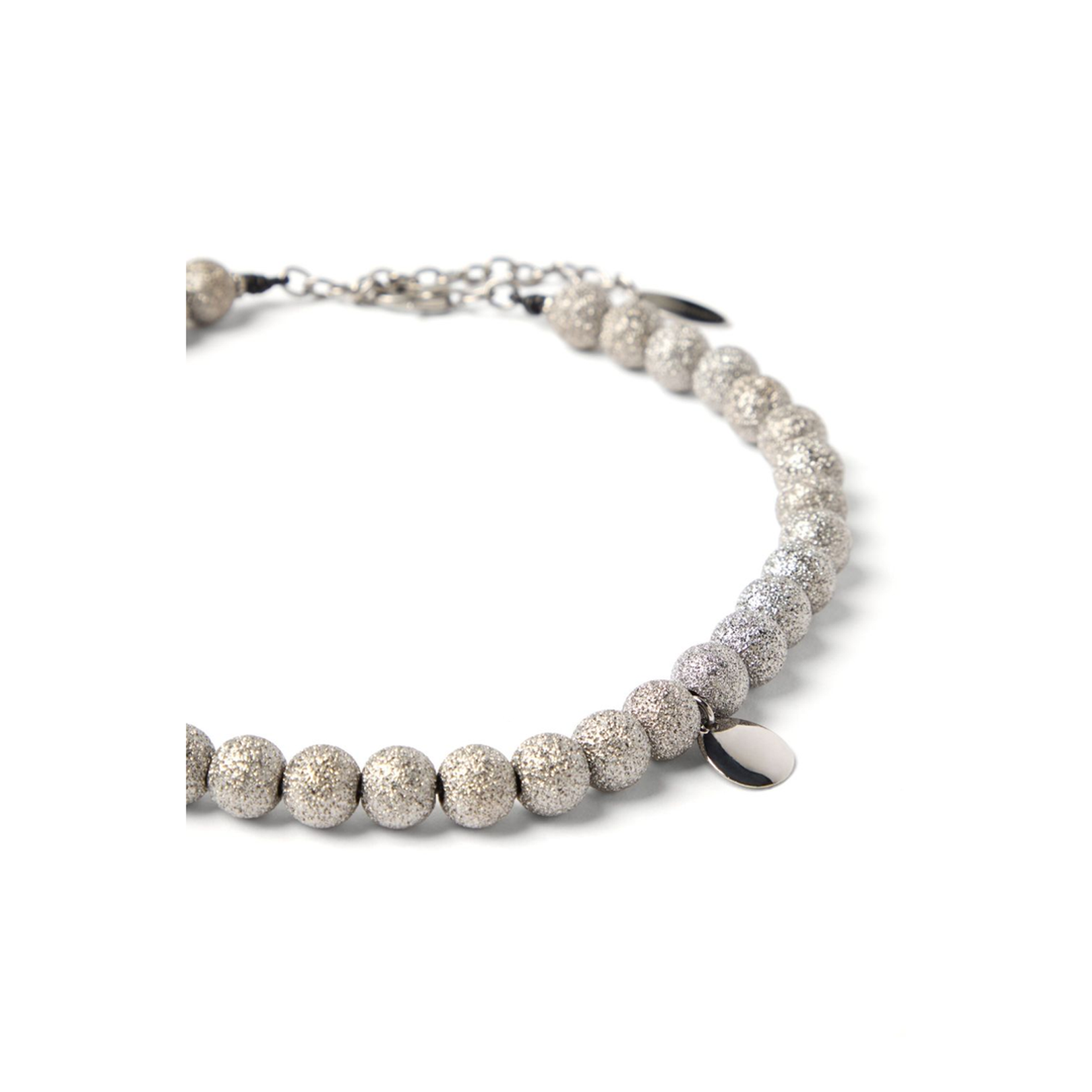 Choker with Beads - Silver