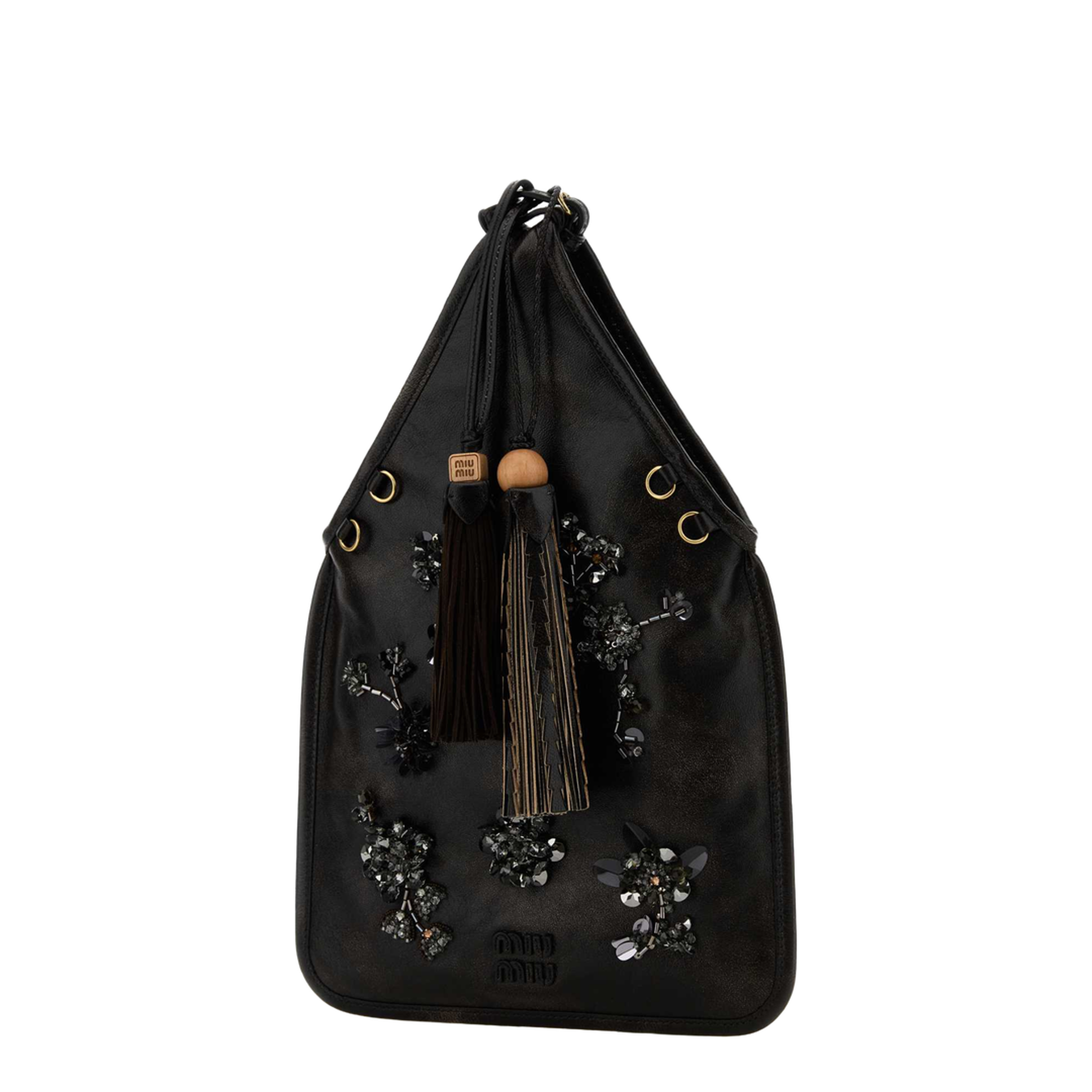 MAYFEYR - Miu Miu - Black Nappa Leather Handbag - 5BA295VOL42IF9F0201