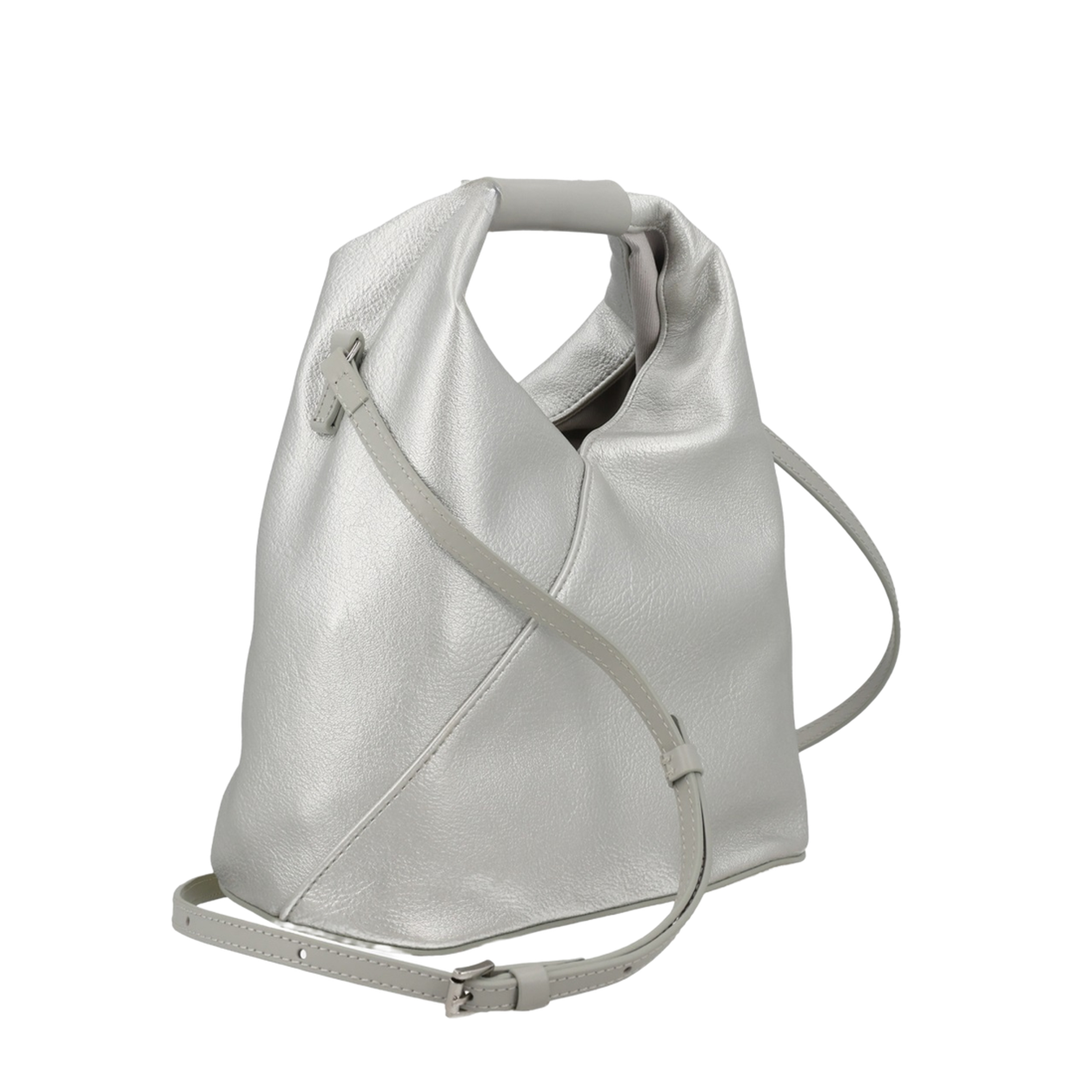 Japanese Eco Leather Crossbody - Silver
