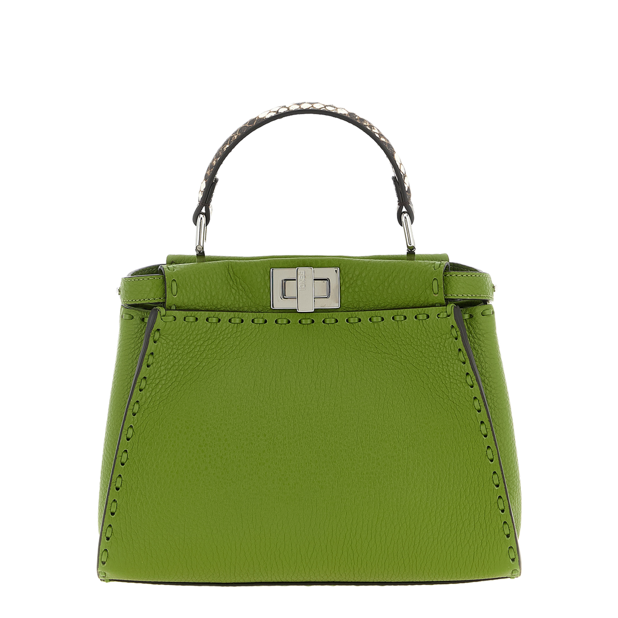 MAYFEYR - Fendi - Peekaboo Mini Cuoio Romano Leather Green - 8BN244AYB3F1WMT