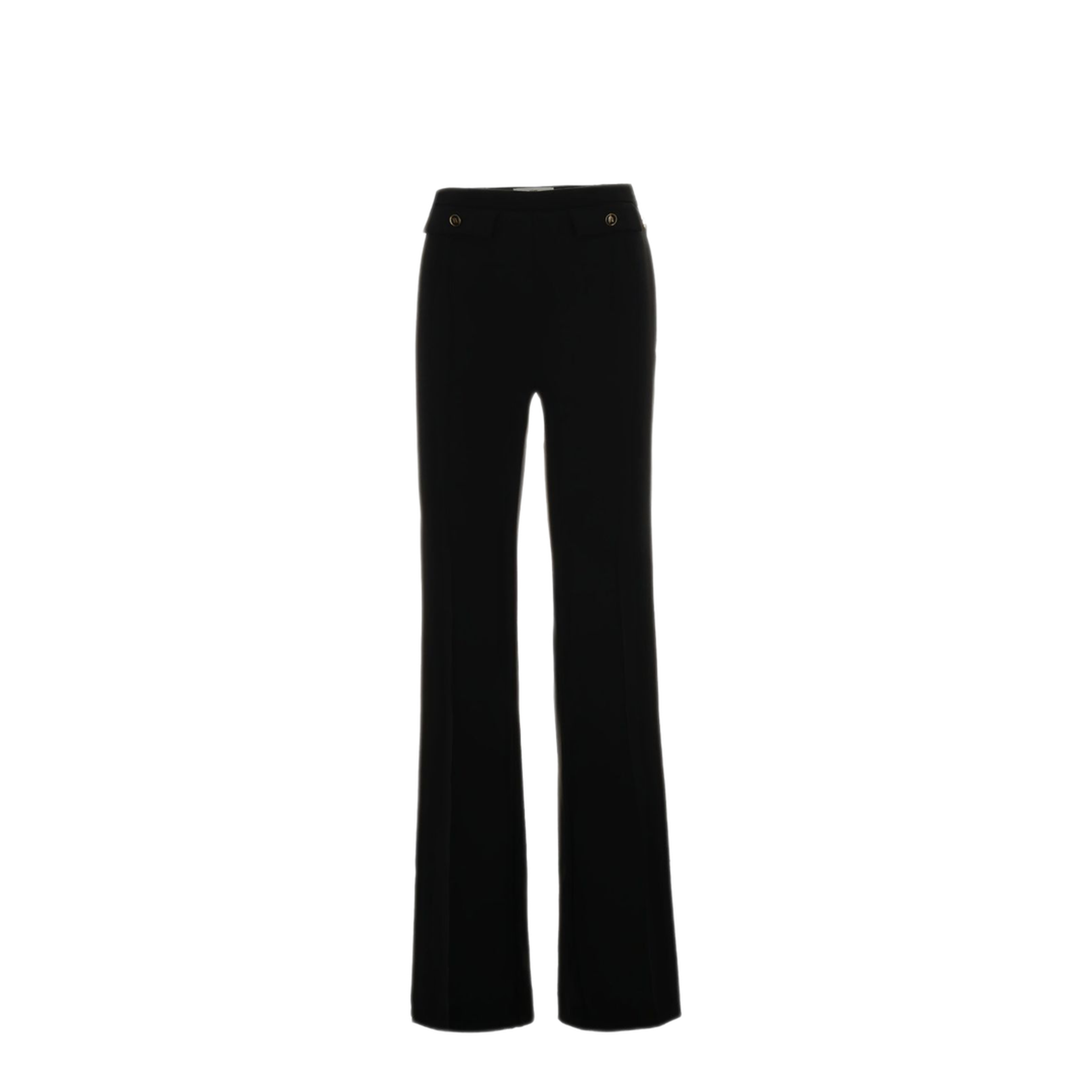 MAYFEYR - Elisabetta Franchi - Black Trousers - PA12156E2110