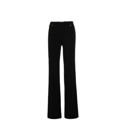 MAYFEYR - Elisabetta Franchi - Black Trousers - PA12156E2110