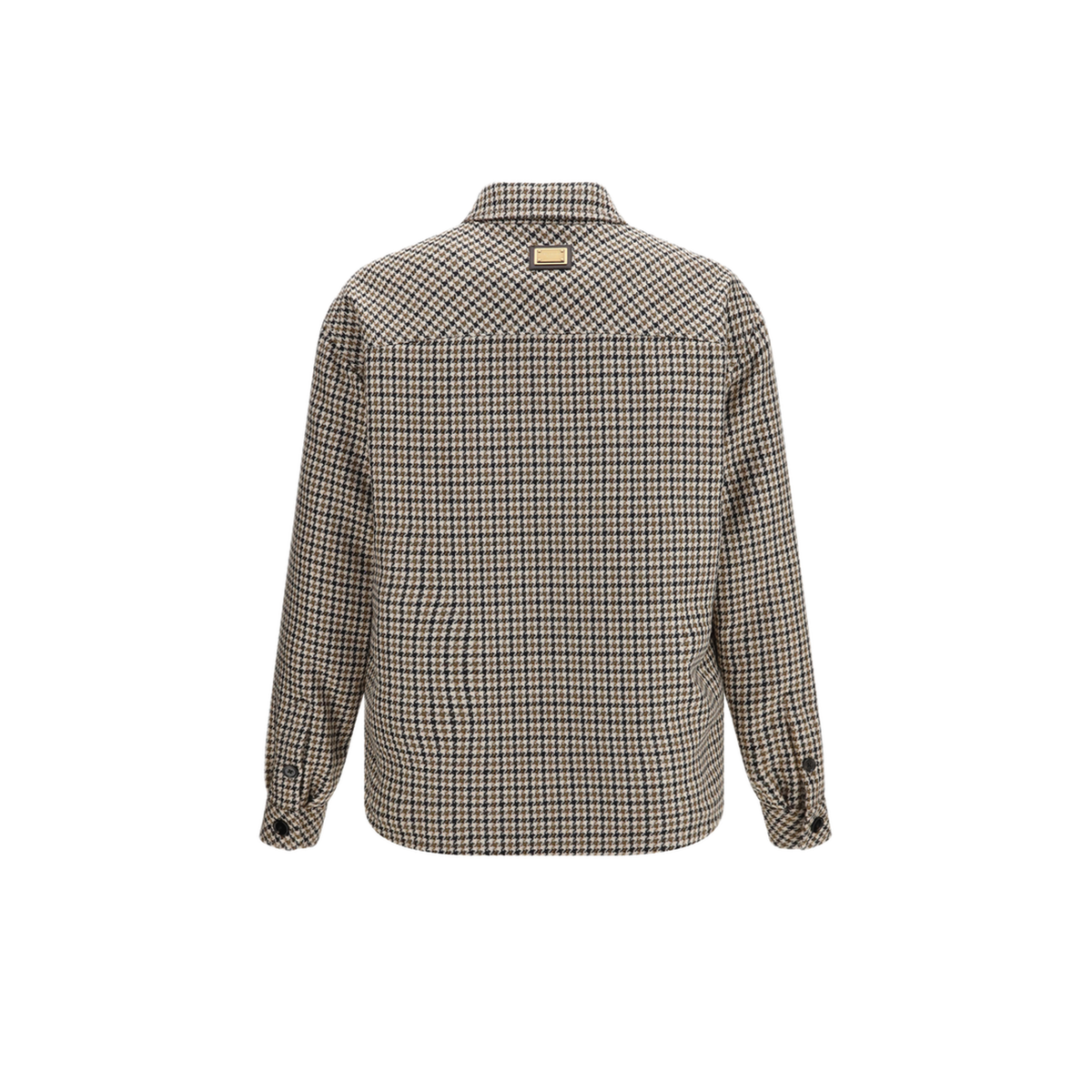 Quilted Houndstooth Wool Jacket