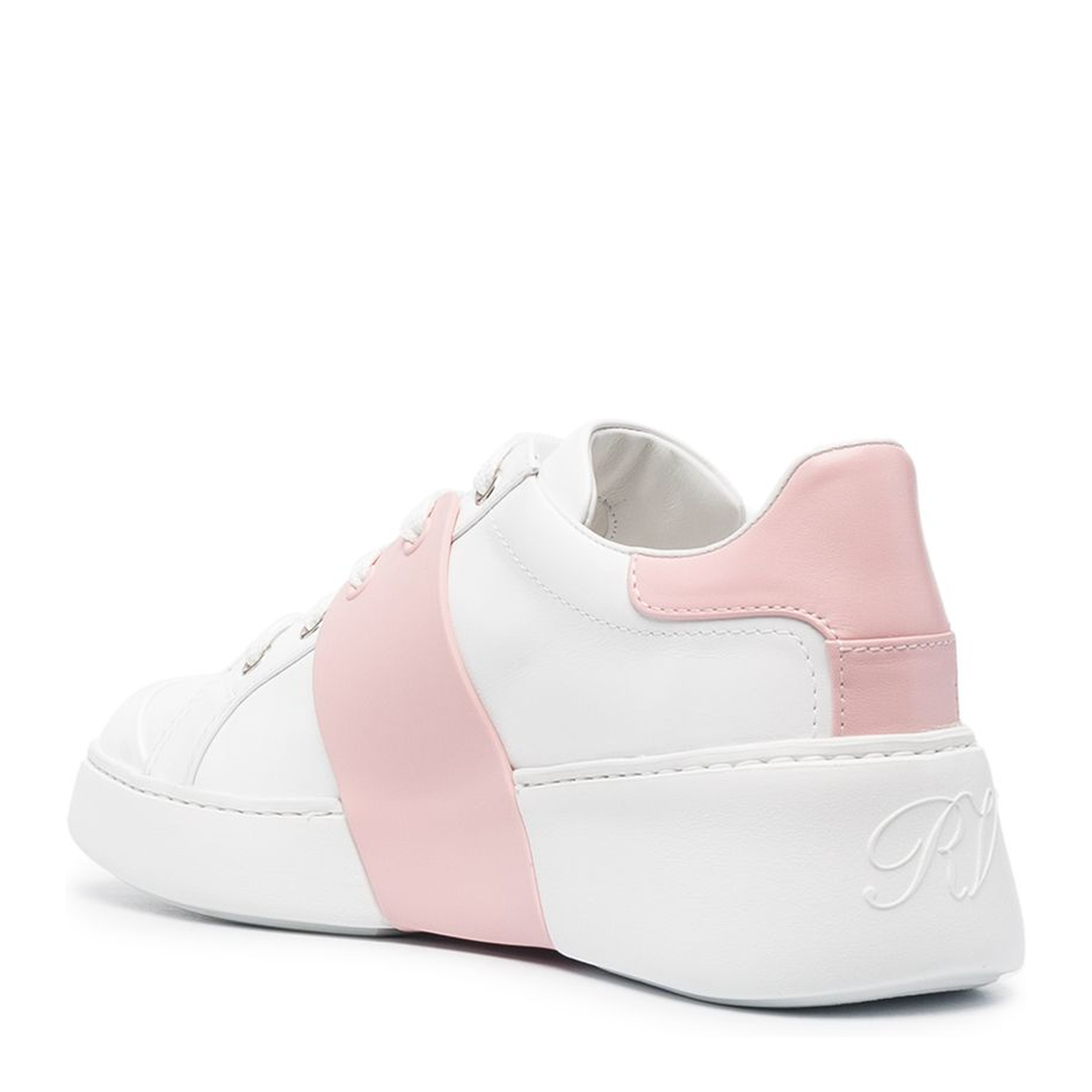 Two-Tone Design Crystal Buckle Detail Almond Toe Front Lace-Up Footwear