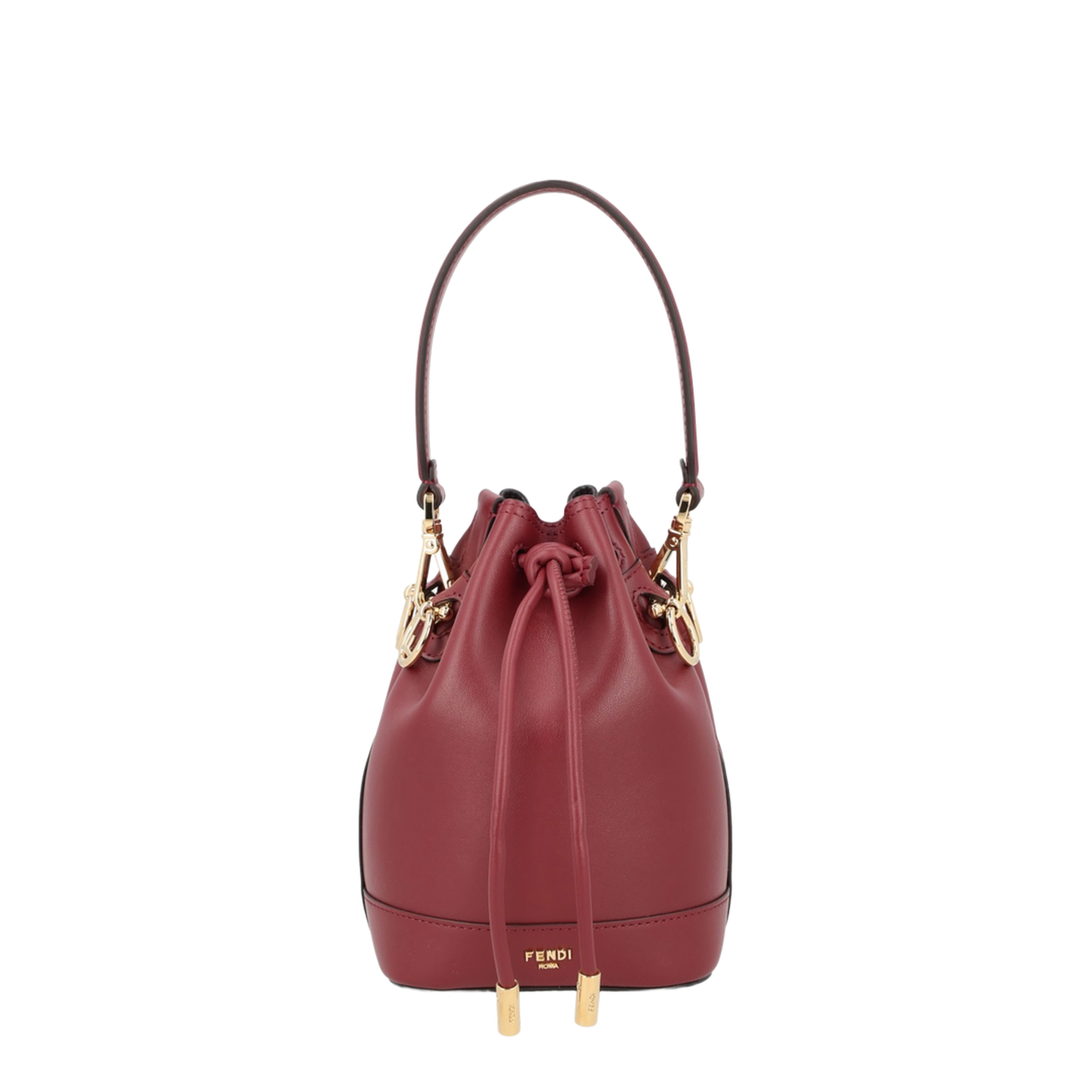 Fendi Mon Tresor Mini Bucket Bag in Carmine Red Calf Leather – MAYFEYR