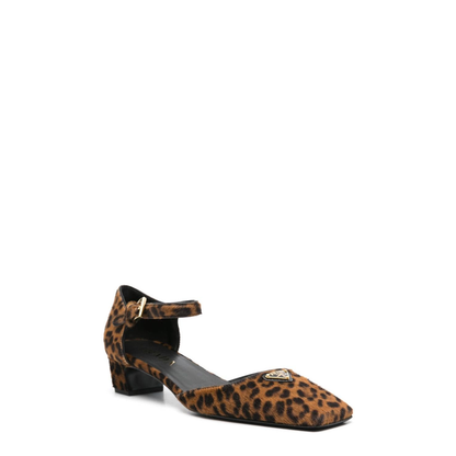 MAYFEYR - Prada - Leopard Print Ankle Strap Sandals - 1I601NF035XRYF0151