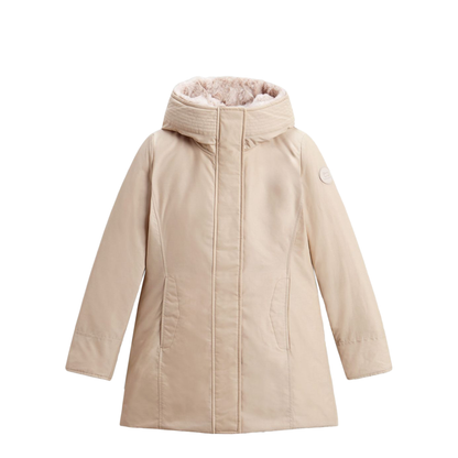 Logo-patch Zip-up Padded Coat