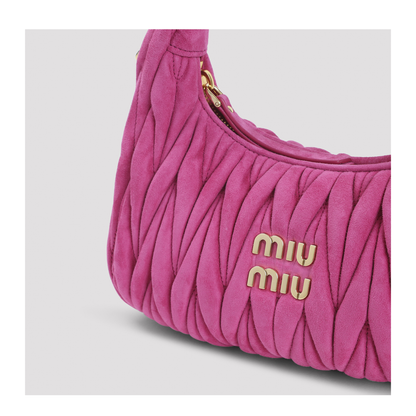 MAYFEYR - Miu Miu - Fuchsia Suede Handbag - 5BC125VOOYAB7OF0029